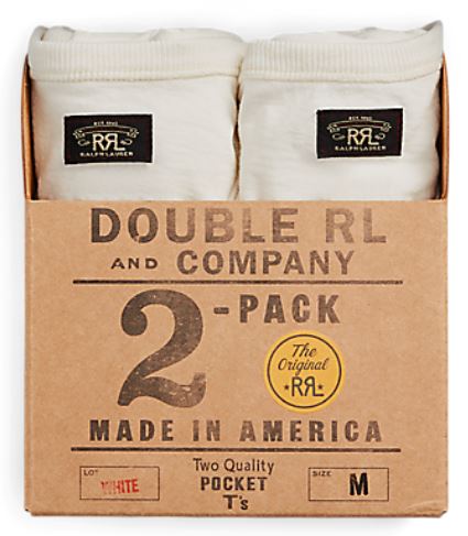 RRL - SS Cotton Jersey Knit Pocket T-Shirt (2-Pack)