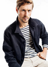 Load image into Gallery viewer, Model wearing Saint James - Sirocco II Men's Chore Jacket in Marine.