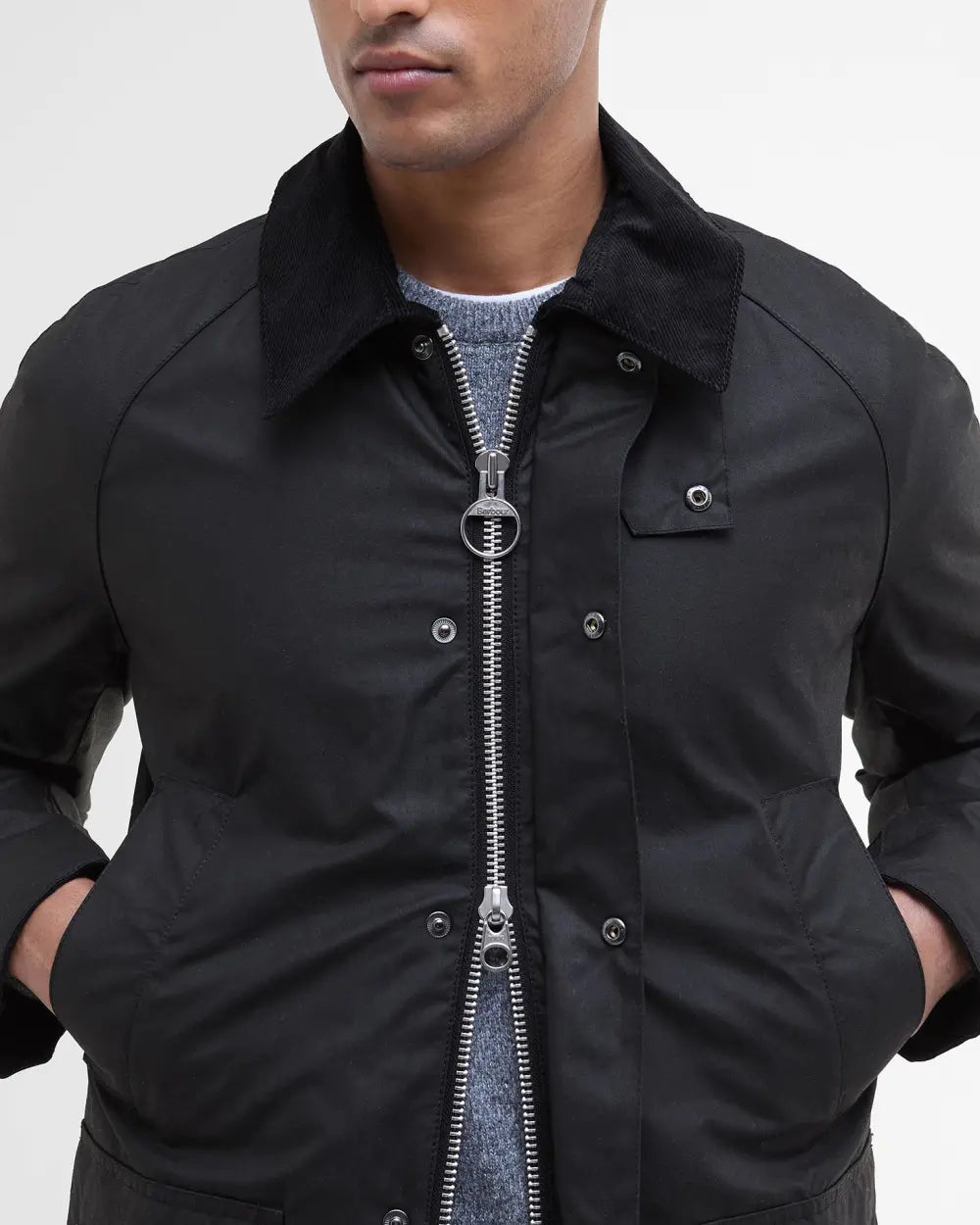Barbour Ashby Wax Jacket - Black/Classic