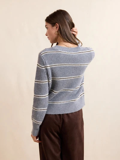 Sadie & Sage - Warm Chai Stripe Sweater