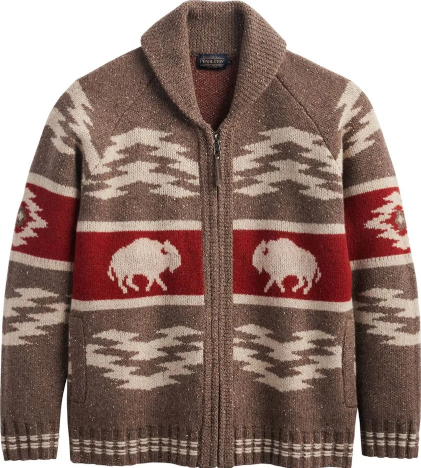 Pendleton - Bison Lambswool Zip Cardigan