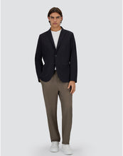Load image into Gallery viewer, Model wearing Herno Men's Seer-Crease Blazer in Blu Navy.