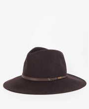 Load image into Gallery viewer, Barbour Tack Fedora in Chocolate.