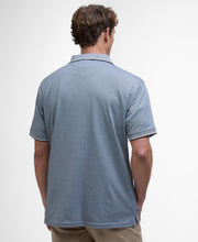 Load image into Gallery viewer, Model wearing Barbour Heydon Performance Polo Shirt in Navy - back.