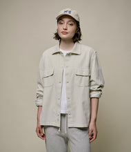 Load image into Gallery viewer, Model wearing Merz B. Schwanen - Good Basics Corduroy Overshirt in Nature.