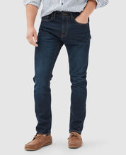 Load image into Gallery viewer, Model wearing Rodd & Gunn - Sutton Straight Italian Denim in RL Dark Blue.