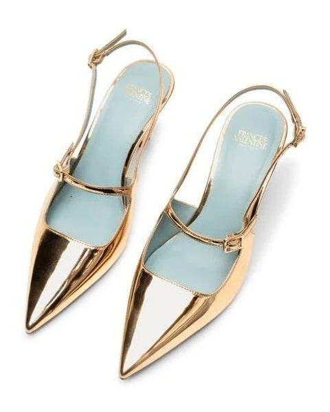 Frances Valentine - Vivi Pump in Gold.