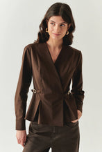 Load image into Gallery viewer, Exquise - Ashlynn Belted-Lapel Blouse