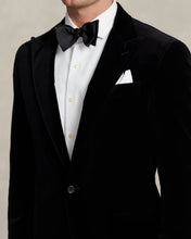 Load image into Gallery viewer, Model wearing POLO Ralph Lauren - Tailored Velvet Jacket in Black.