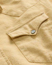 Load image into Gallery viewer, RRL - Chamois Western Shirt in Faded Yellow.