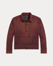 Load image into Gallery viewer, RRL - Long Sleeve Cotton Check Woven Highway Shirt Jacket in Black/Red.
