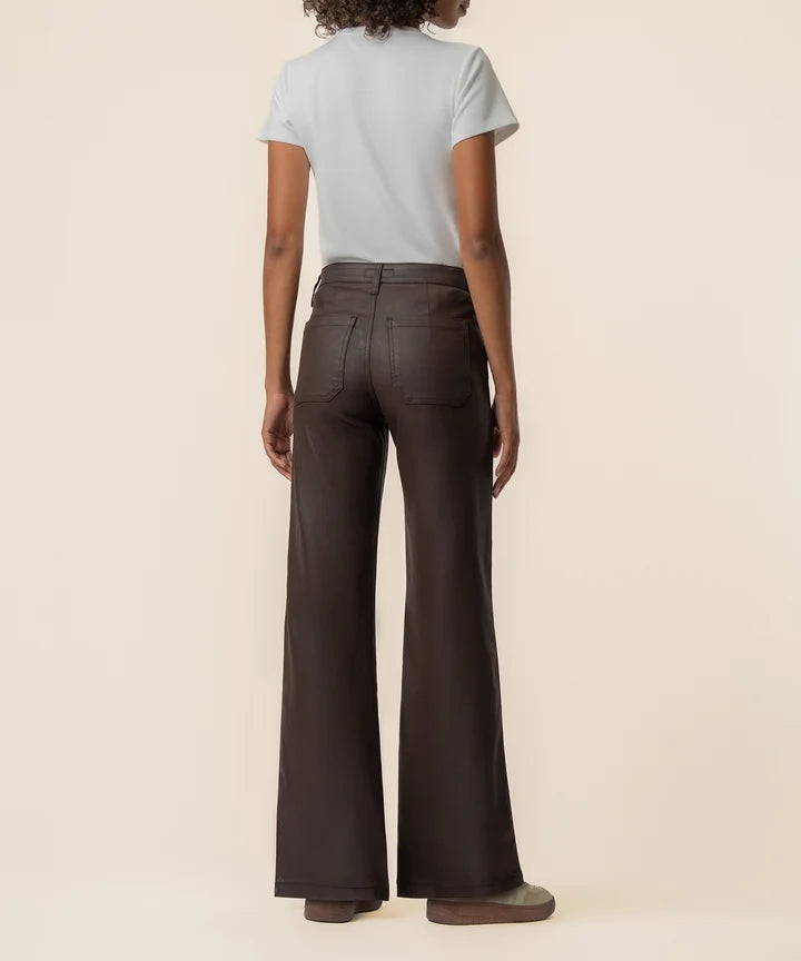Kut From The Kloth - Jodi Coated High Rise Wide Straight Leg