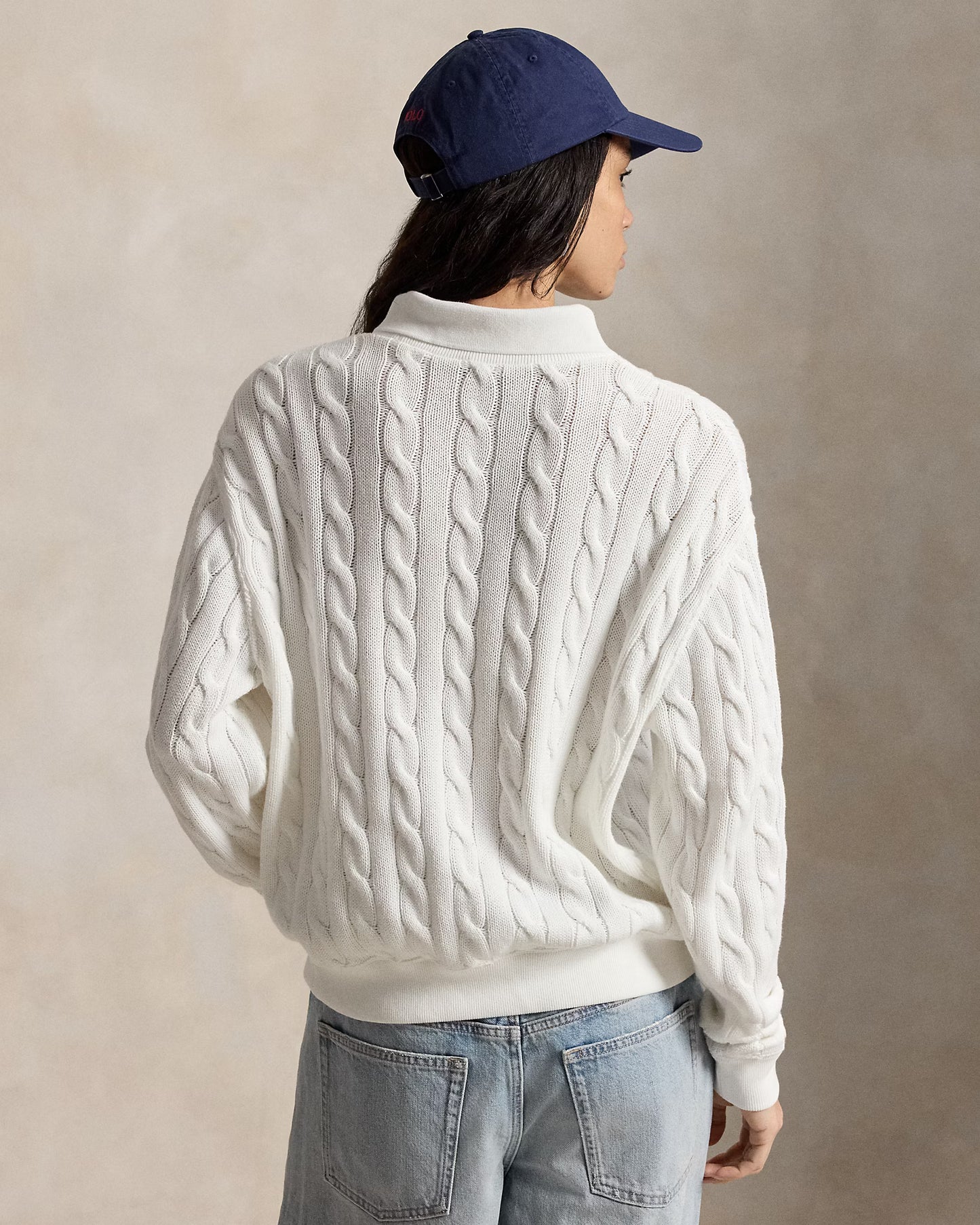 Polo Ralph Lauren - Cable Knit Cotton Collar Sweater