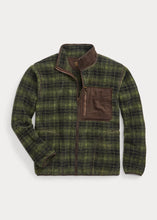 Load image into Gallery viewer, RRL - Plaid Fleece Jacket in Green Plaid.