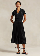 Load image into Gallery viewer, Model wearing Polo Ralph Lauren - Pleated Georgette Skirt in Black.