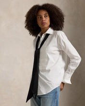 Load image into Gallery viewer, Model wearing Polo Ralph Lauren - Cotton Tuxedo Shirt in White.