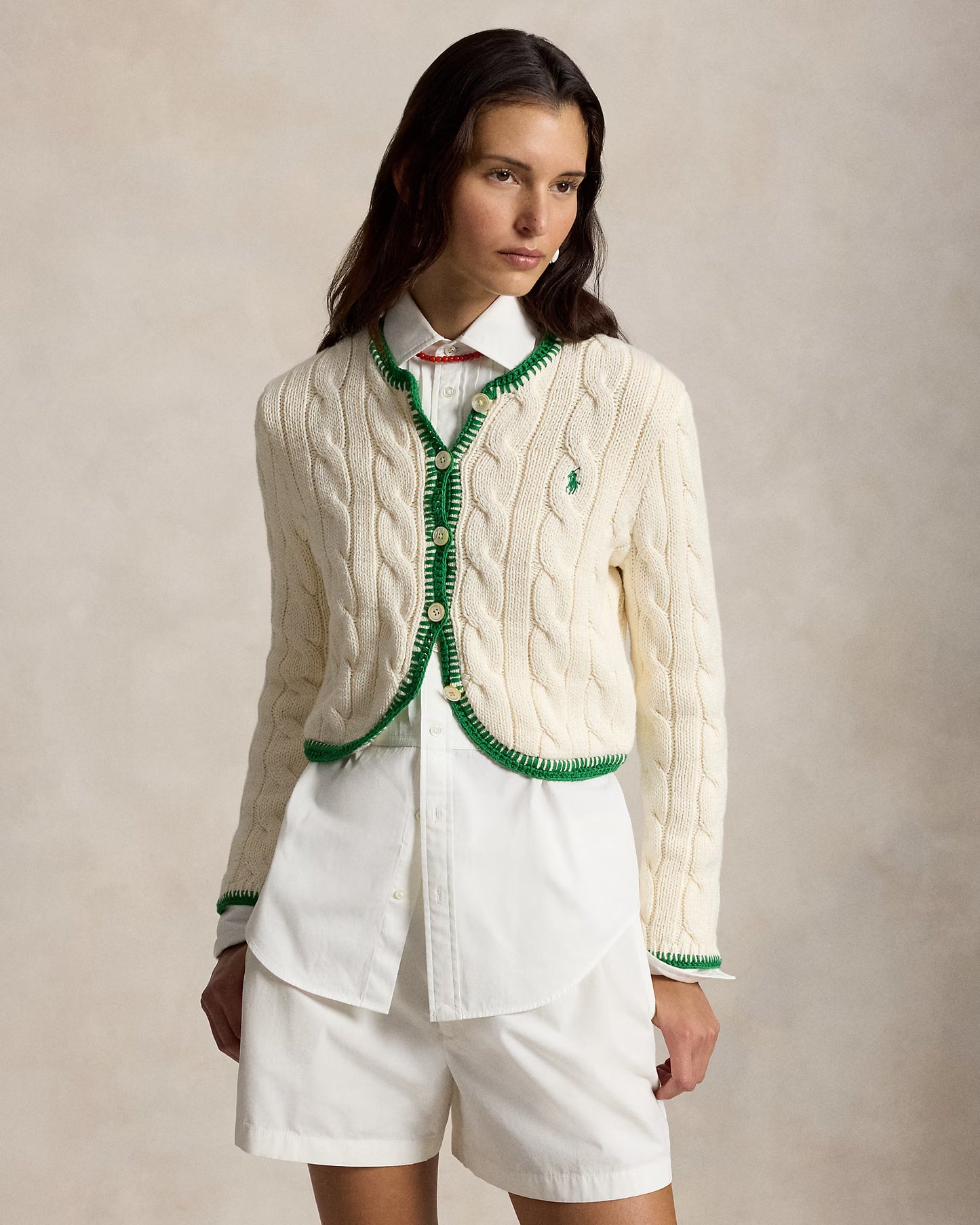 Polo Ralph Lauren - Cable Knit Cropped Cardigan