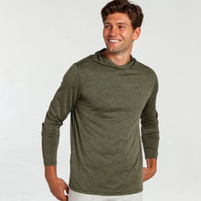 Load image into Gallery viewer, Model wearing Criquet - LS Performance Sport Hoodie in Cloverfield.