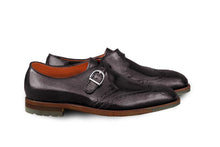 Load image into Gallery viewer, LaRossa Shoe and Alden D0401C special make up monk strap in dark brown regina calf.