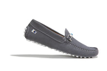 Load image into Gallery viewer, Riomar Deck Driver Slip on Loafer Stingray Grey Side.