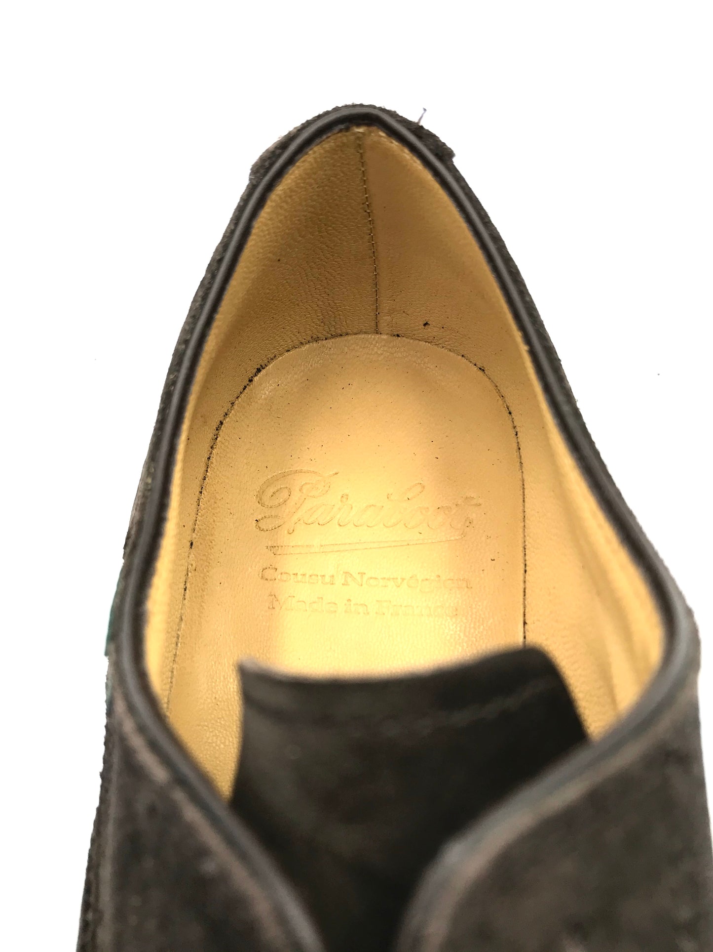 Paraboot Andersen wingtip suede shoes in Velours Congo.