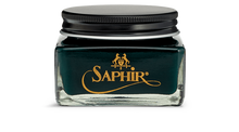 Load image into Gallery viewer, Saphir calfskin cream shoe polish in dark green.