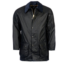 Load image into Gallery viewer, Barbour Beaufort waxed jacket in navy.