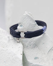 Load image into Gallery viewer, Pig & Hen Sharp Simon bracelet in navy with silver buckle.