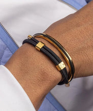 Load image into Gallery viewer, Pig & Hen - Navarch 6mm Bracelet in Black/Gold.