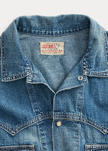 Load image into Gallery viewer, RRL - Hewson Indigo Denim Western Jacket in Hewson Wash.