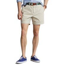Load image into Gallery viewer, Model wearing POLO Ralph Lauren - 6 Inch Stretch Twill Short in Khaki Tan.
