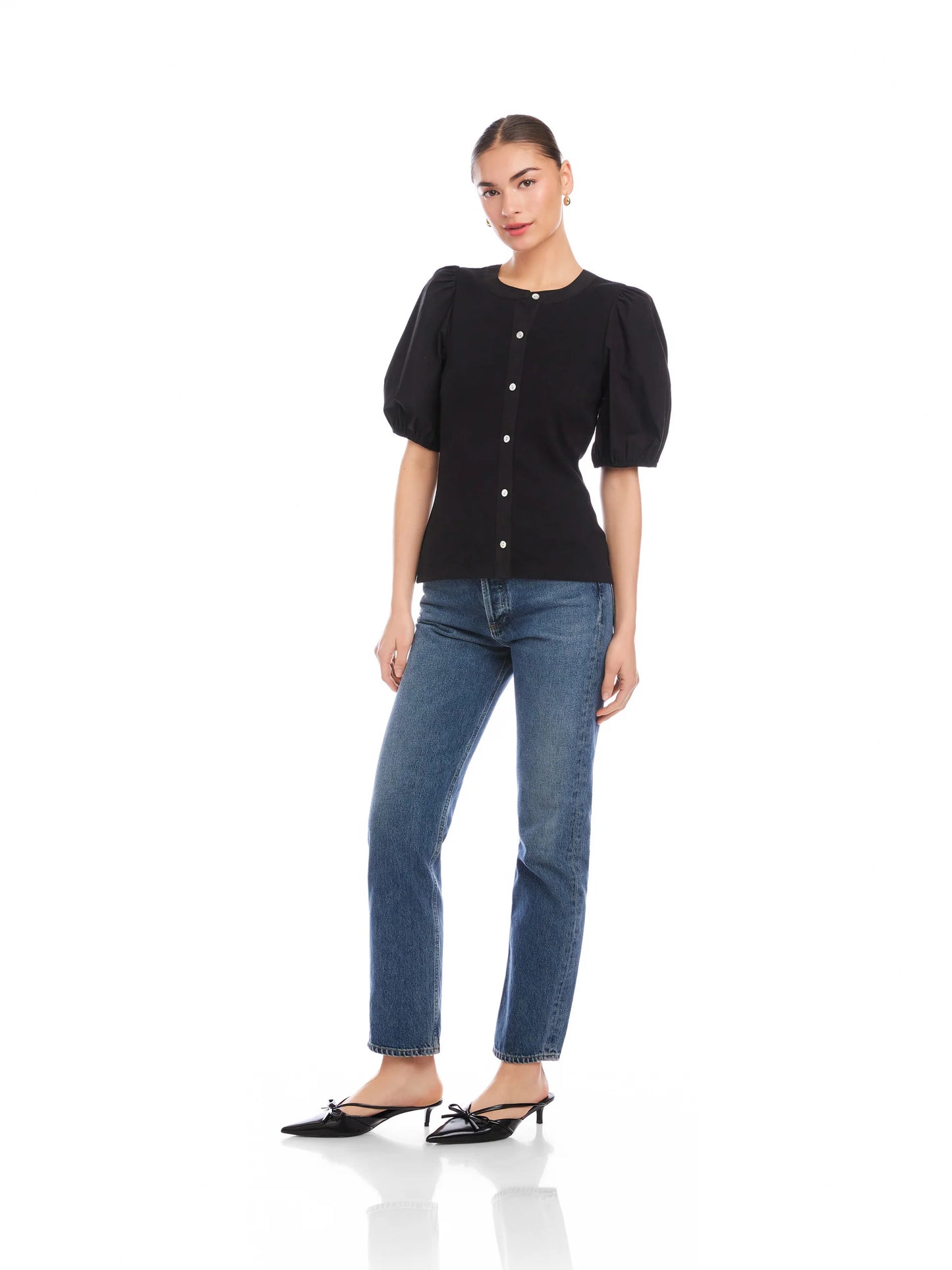 Fifteen Twenty - Black Contrast Top