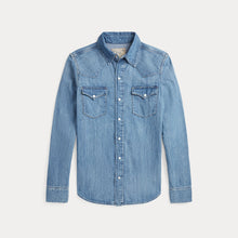 Load image into Gallery viewer, Polo Ralph Lauren - Denim Long Sleeve Button Front Shirt in Canaria Wash.
