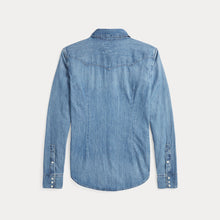 Load image into Gallery viewer, Polo Ralph Lauren - Denim Long Sleeve Button Front Shirt in Canaria Wash - back.
