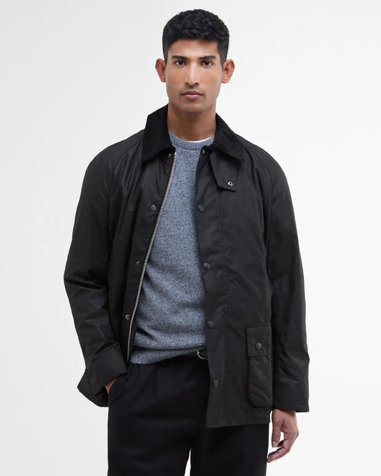 Barbour Ashby Wax Jacket - Black/Classic