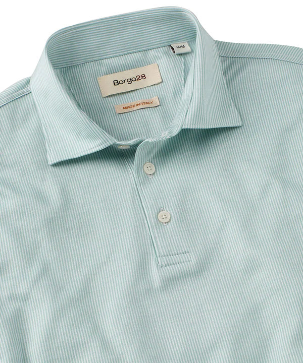 Borgo 28 - Pinstripe Short-Sleeve Polo Shirt