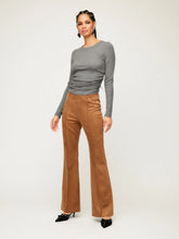 Load image into Gallery viewer, Model wearing Fifteen Twenty - Ellie Bootcut Pants in Cognac.
