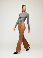 Load image into Gallery viewer, Model wearing Fifteen Twenty - Ellie Bootcut Pants in Cognac.
