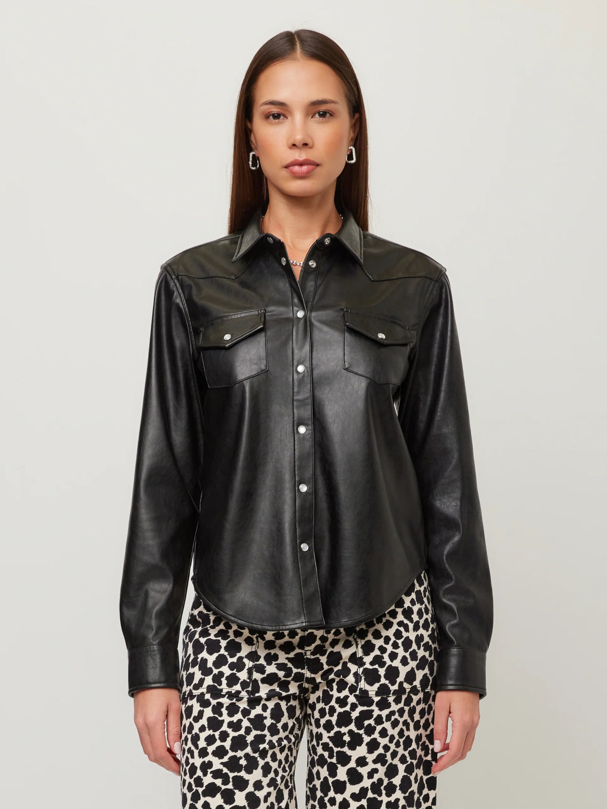 Fifteen Twenty - Anna Faux Leather Shirt