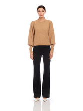 Load image into Gallery viewer, Model wearing Fifteen Twenty - Lia Shirred Sleeve Sweater in Almond.
