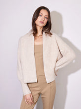 Load image into Gallery viewer, Model wearing Fifteen Twenty - Cely Cropped Cardigan in Bone.
