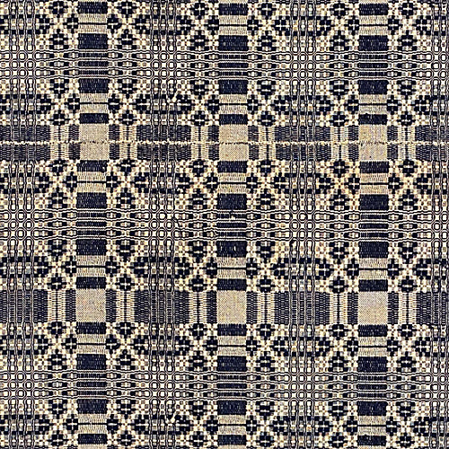 RRL Wool/Cotton Area Rug in Navy/Cream.
