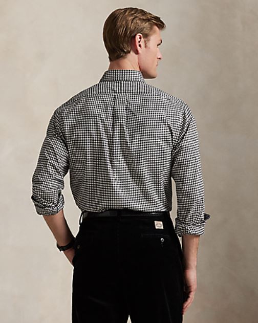 Model wearing POLO Ralph Lauren - LS Holiday Twills Sport Shirt - Check - back