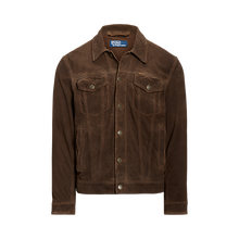 Load image into Gallery viewer, POLO Ralph Lauren - Original Label RL Icon Goat Suede Trucker Jacket in Tobacco.
