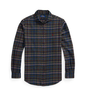  POLO Ralph Lauren - LS Brushed Flannel Sport Shirt w/ Estate Collar - Plaid
