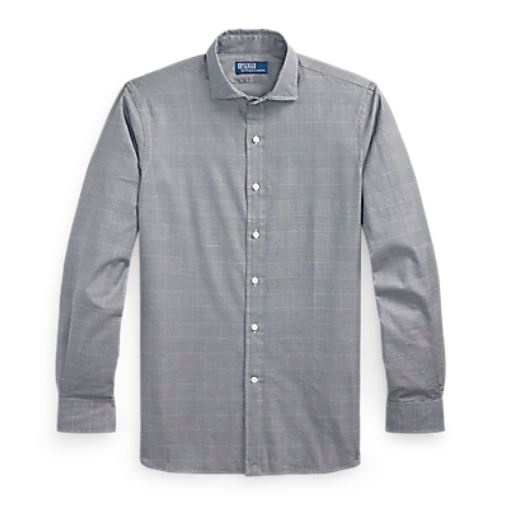  POLO Ralph Lauren - LS Luxury Twill Sport Shirt - Polo Black/white