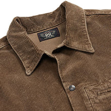 Load image into Gallery viewer, RRL - LS Cotton Corduroy 3-Pocket Eastwood Overshirt w/ Patch Repairs - close
