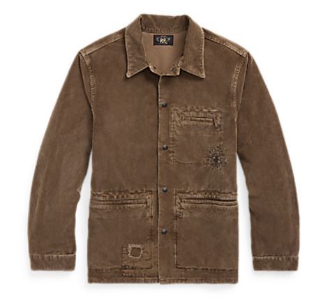 RRL - LS Cotton Corduroy 3-Pocket Eastwood Overshirt w/ Patch Repairs