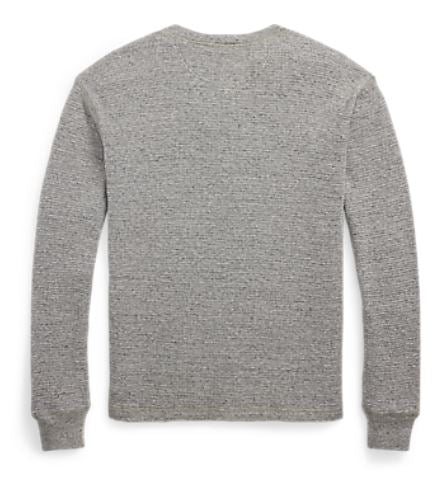RRL - LS Cotton Waffle Knit Henley T-Shirt - back