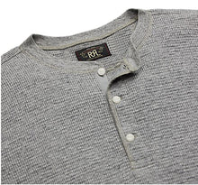 Load image into Gallery viewer, RRL - LS Cotton Waffle Knit Henley T-Shirt - close up on buttons
